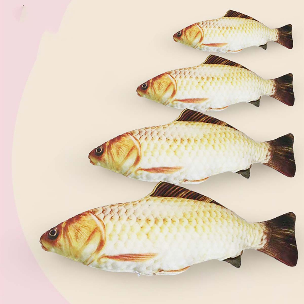 Cá Chép Nhồi Bông Đồ Chơi Cho Mèo Con Cún Chó Cưng Nhỏ Cắn Gặm Ngứa Răng Tự Chơi 2 Đến 3 Tháng Biết Đi Thông Minh Giá Rẻ