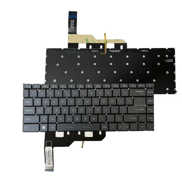 Tastiera Sostitutiva Per MSI GS66, GE66, GP66, P40 E Altri Modelli - Layout USA, Colore Grigio Con Retroilluminazione Bianca