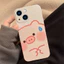 Ốp Điện Thoại Vuông Heo hồng Sang Trọng Cho iPhone 14 13 Pro Max 11 12 Mini XR X XS Max 7 8 Plus SE 2022e2244