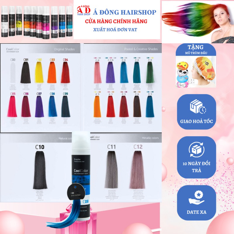Màu nhuộm dưỡng không Amoniac trên nền level 9 Erayba Coolcolor Spain 100ml