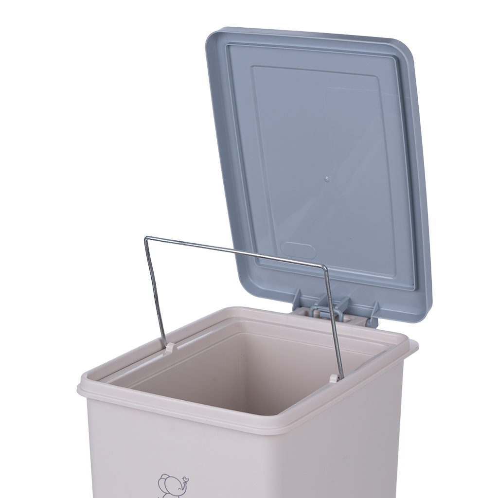 Bật rác vuông 15L Hokori 8062, Thùng rác Việt Nhật cao cấp có thùng