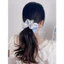 Scrunchies cột tóc, buộc tóc hoạ tiết hoa cúc trắng dễ thương dành cho bạn nữ handmade