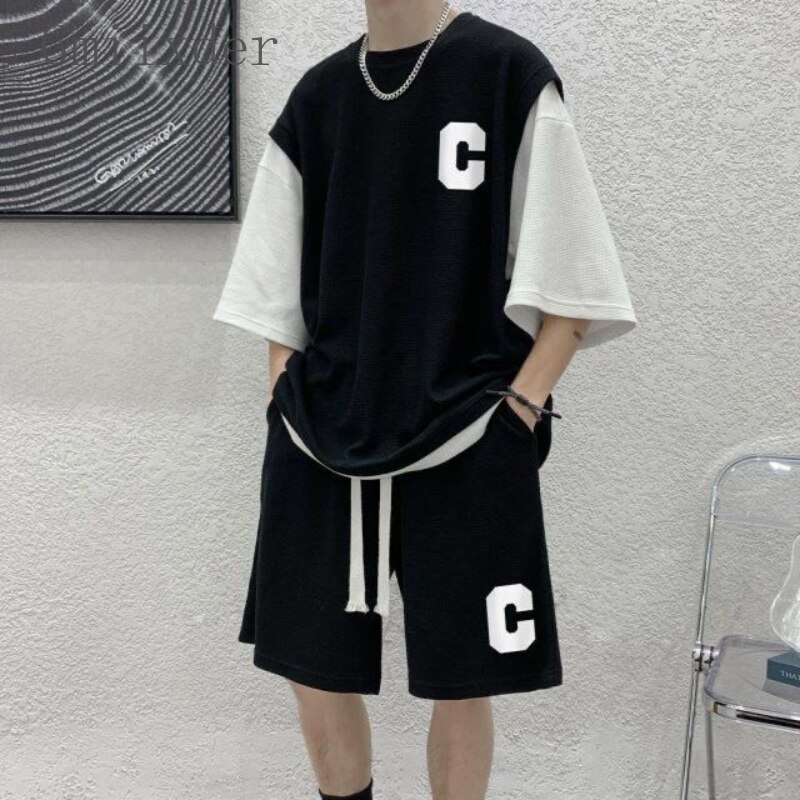 Set đồ bộ HappyFamily in logo chữ C trẻ trung năng động chất cotton 100 cao cấp