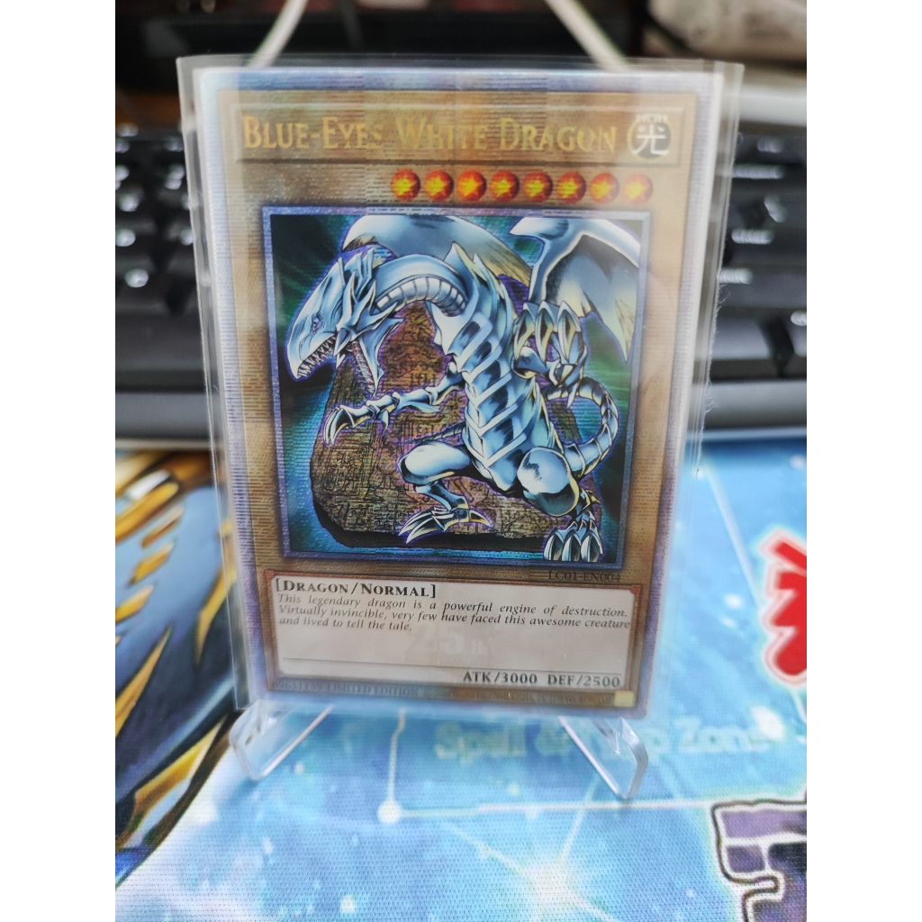 Yugioh Funny Shop 1 Lá Thẻ Bài Blue Eyes White Dragon Lc01 En004 Quarter Century Secret 0650