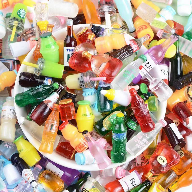 Mô hình chai nước sét 10 chai – Tổng hợp các mẫu charm slime, đồ handmade DIY