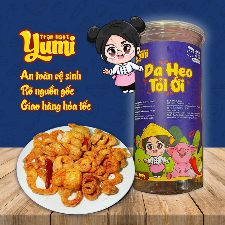 Da heo tỏi ớt Yumi đồ ăn vặt da heo muối ớt thơm ngon giòn rụm | Shopee ...