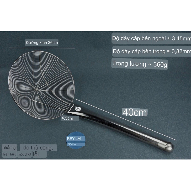 Dụng cụ nhà bếp, chao vớt đồ ăn công nghiệp, vợt lưới inox to vớt đồ ăn ...