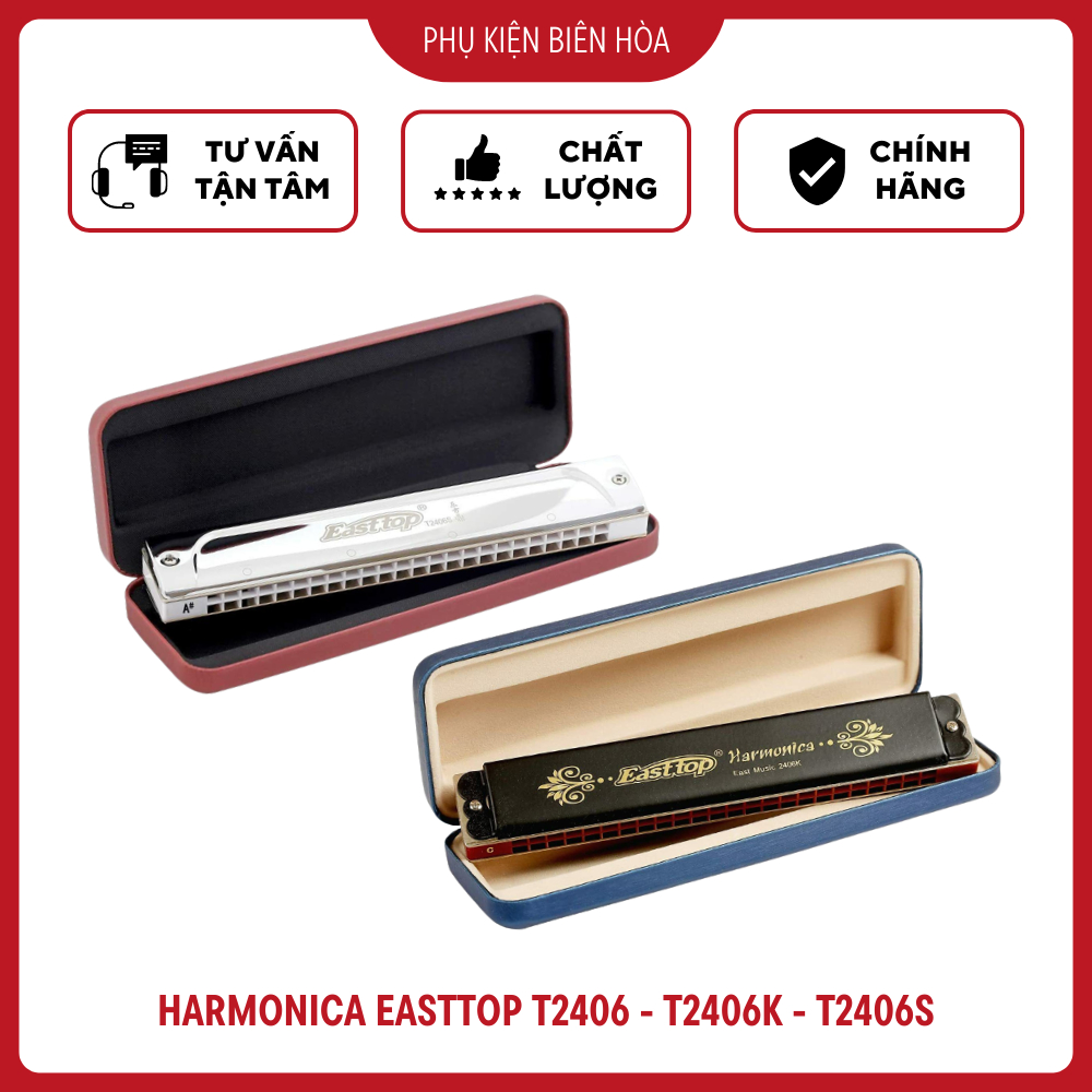 Kèn Harmonica Tremolo Easttop T2406, T2406K, T2406S cao cấp hàng chính