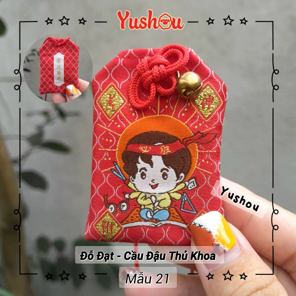 Túi Phước Yushou Đỗ Đạt Mẫu 21 - Kiểu Omamori Nhật, Có sẵn, Quà tặng ý nghĩa.