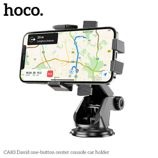 Giá đỡ kẹp điện thoại cho ô tô xe hơi Hoco CA83 Gắn trên Taplo, Mặt kính (Đen)