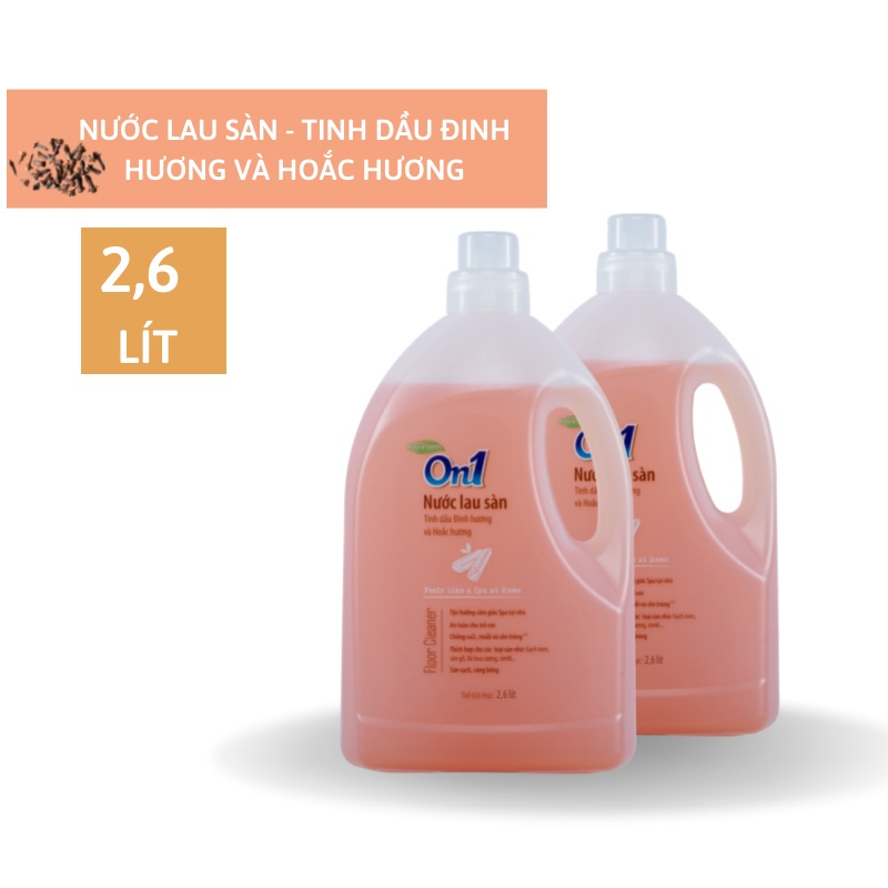 Ảnh Nước lau sàn On1 tinh dầu Đinh hương & Hoắc Hương thơm lâu dung tích 2,6L LH202 - Sàn sạch, sáng bóng 2
