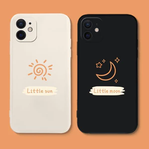 Ốp điện thoại silicon mềm chống rơi little moon sun in hình cho iPhone 11 Pro Max 12 / iPhone X Plus 8 6 11 e2243