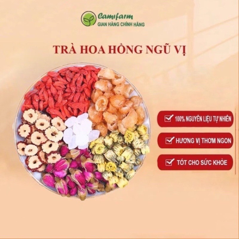 Ảnh Trà dưỡng nhan, dưỡng sắc đẹp da, mát gan, thanh lọc cơ thể, ngủ ngon, giảm stress 4