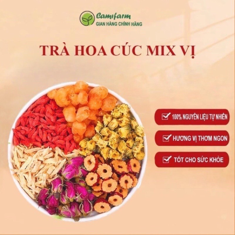 Ảnh Trà dưỡng nhan, dưỡng sắc đẹp da, mát gan, thanh lọc cơ thể, ngủ ngon, giảm stress 2