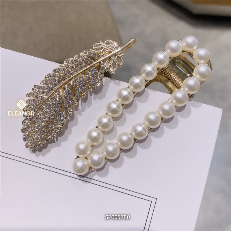 Set kẹp tóc nữ Eleanor Accessories đa dạng họa tiết kẹp tóc mái đính đá phụ kiện tóc 5780