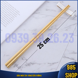 Đũa đầu vuông INOX 304 vàng dài 21cm và 25cm - GIÁ 1 ĐÔI - 985 Shop ...