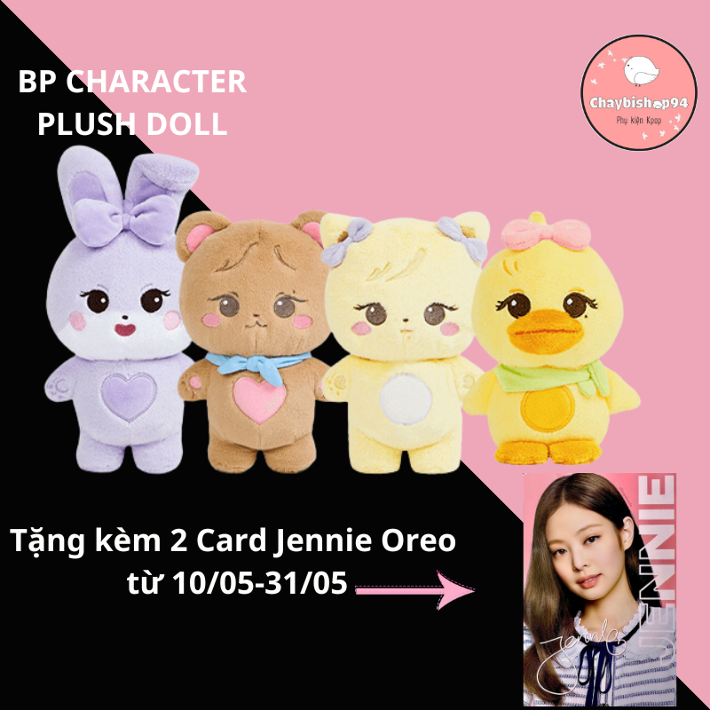 [OFFICIAL] BLACKPINK CHARACTER PLUSH DOLL (Doll 22cm BLACKPINK