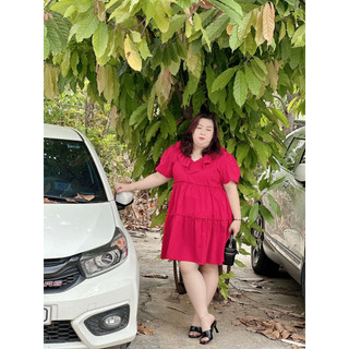 (SALE NGHĨ BÁN) Đầm tầng dáng xòe phom babydoll 60-90kg bầu bon chen