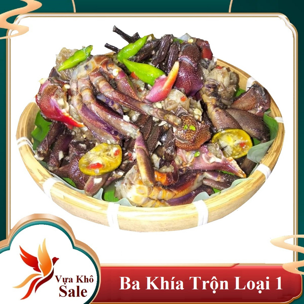 Ba khía trộn sẵn truyền thống-1KG ba khía trộn đậm vị chua ngọt cay, để ...