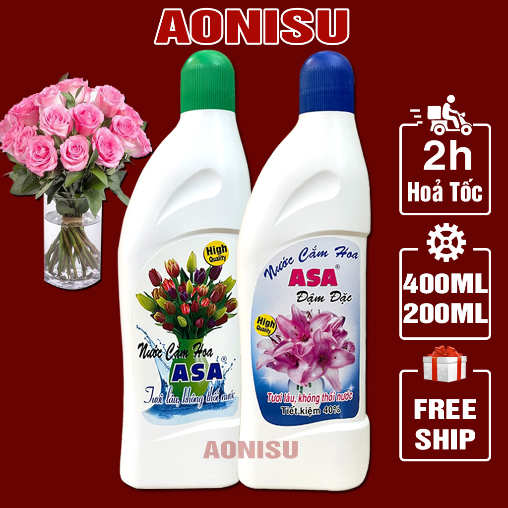 Nước Cắm Hoa Tươi Lâu Asa Đậm Đặc 400ml/200ml CHÍNH HÃNG – Nước Dưỡng Hoa Lâu Tàn Tươi Lâu Aonisu
