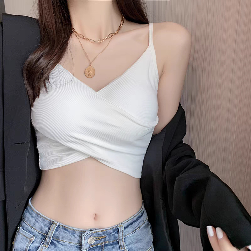 Áo Croptop BigSize Cổ Chữ V Đắp Chéo Tôn Dáng Sang Chảnh - G104