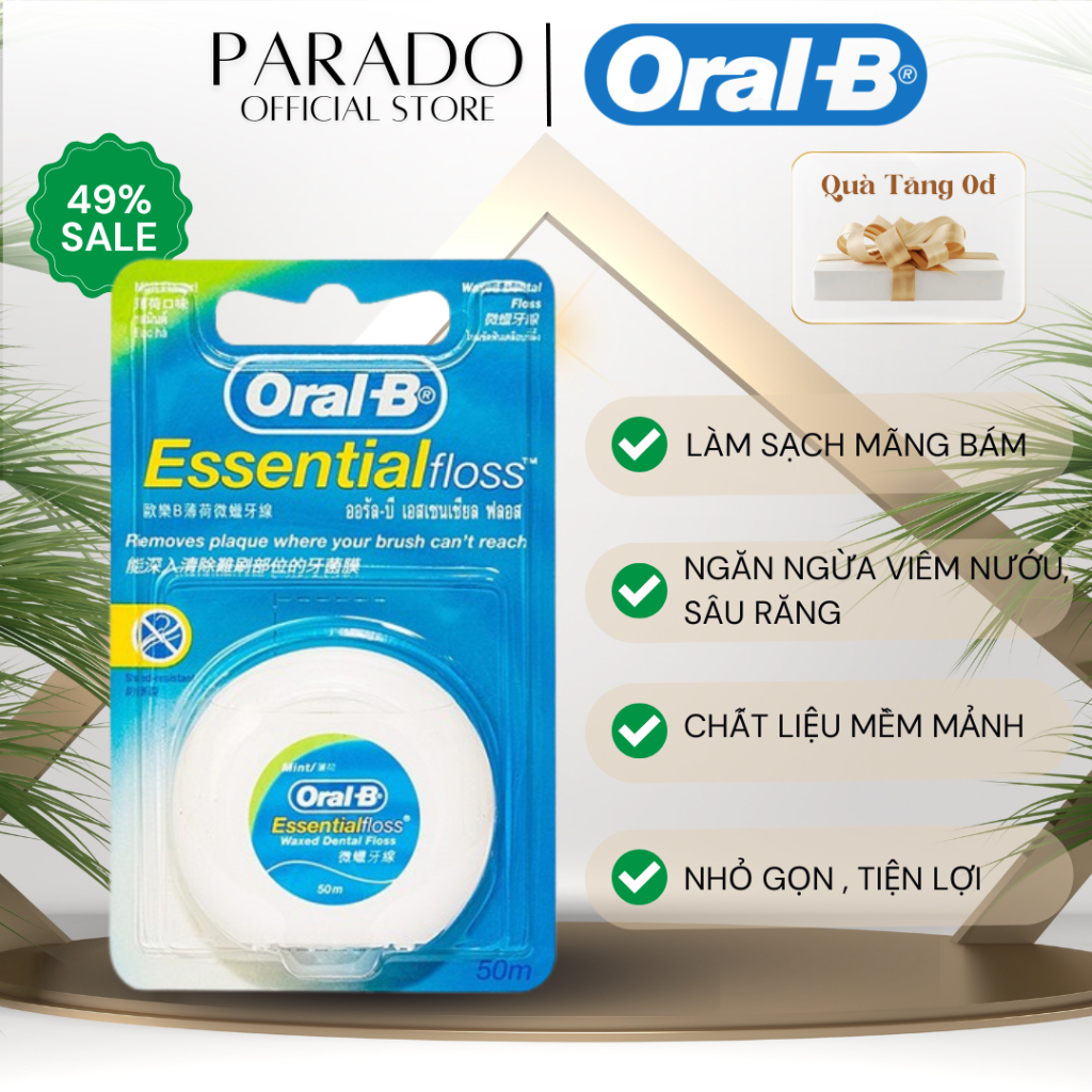 Chỉ Nha Khoa Cao Cấp Nhập UK Oral B Essential Floss 50m Shopee Việt Nam