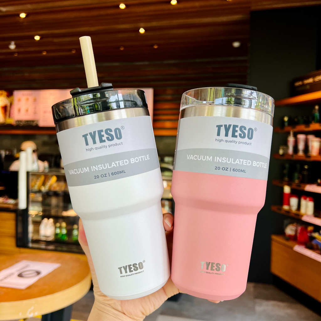 Ly giữ nhiệt khắc tên Tyeso 600ML-900ML inox 304 cao cấp, giữ nhiệt nóng lạnh 12H | TS-8727C
