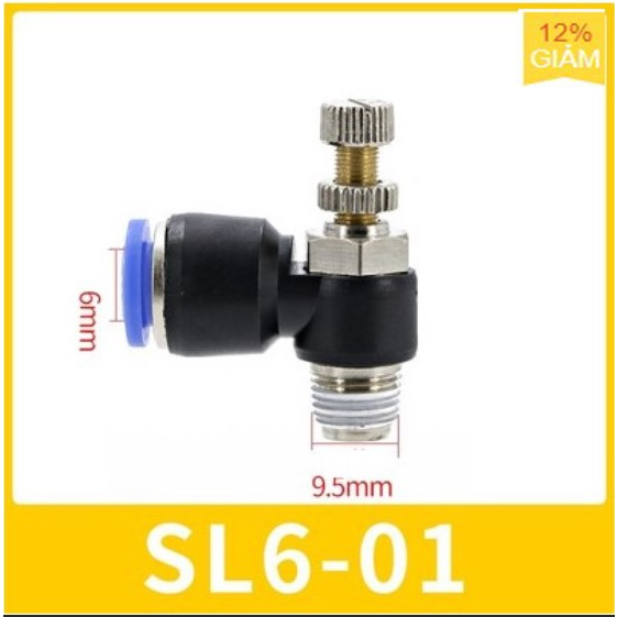 Van tiết lưu chỉnh khí SL6-01 ren 9.5mm ống khí 6 | Shopee Việt Nam