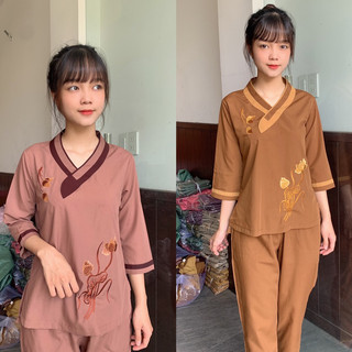 Đồ đi chùa cho nữ, cổ tim