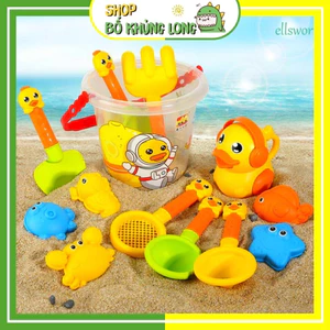 Đồ Chơi Xúc Cát Vịt Vàng Đi Biển 14 Chi Tiết Vui Nhộn Đồ Chơi Đi Biển Cho Bé Đồ Chơi Mùa Hè - BỐ KHỦNG LONG