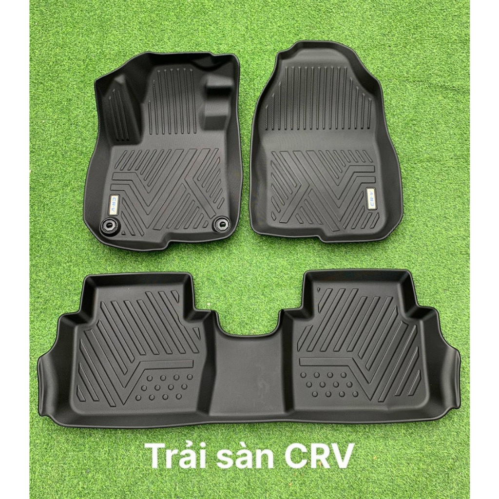 Thảm lót sàn ô tô Honda CRV 2018-2022, Thảm nhựa TPE 5D đúc nguyên khối theo xe.