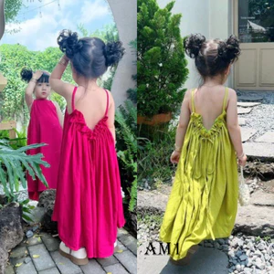 Váy maxi bé gái TB30, đầm bé gái hè trễ vai cực xinh TB331 TN332