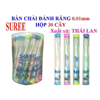 ( Lon 30 cây ) Bàn chải đánh răng Sunree Thailand – Mẫu có Móc treo