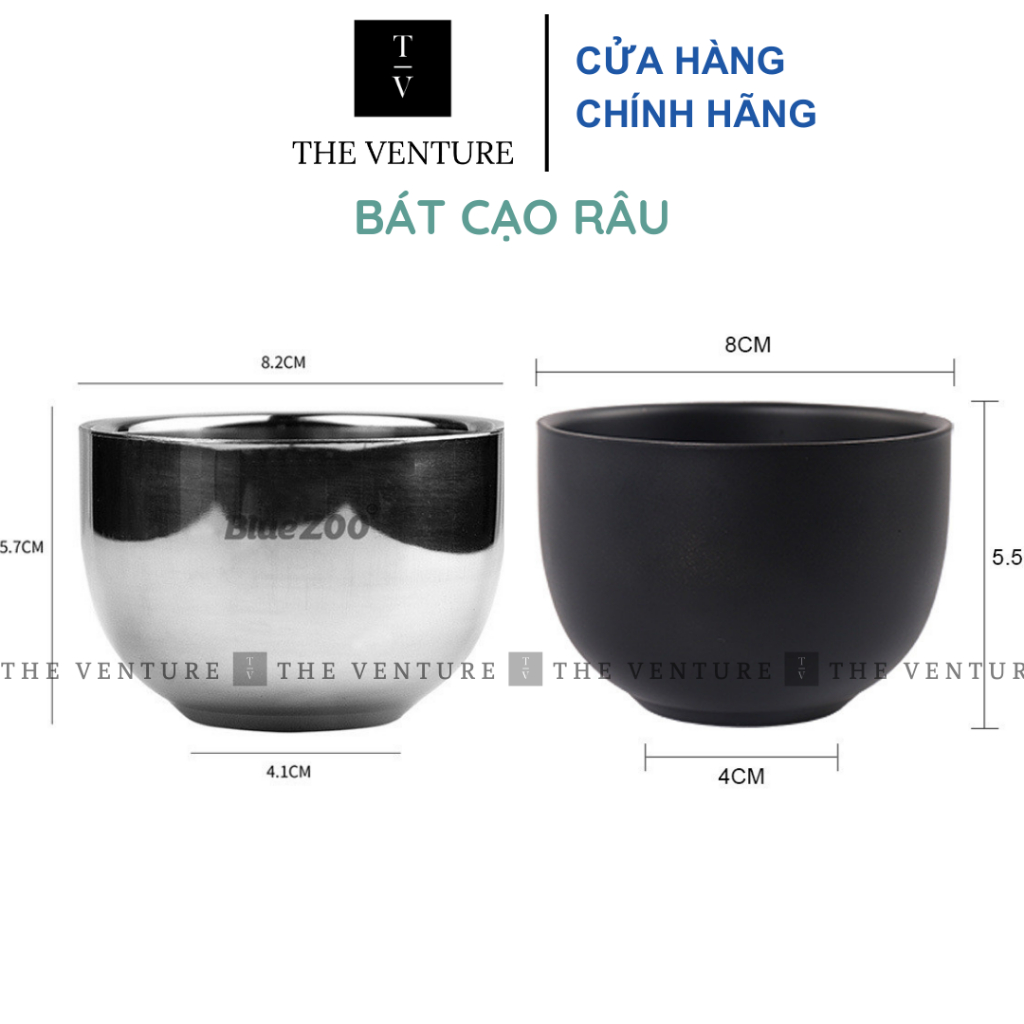 Bát Cạo Râu Inox 304 Bluezoo | Shopee Việt Nam