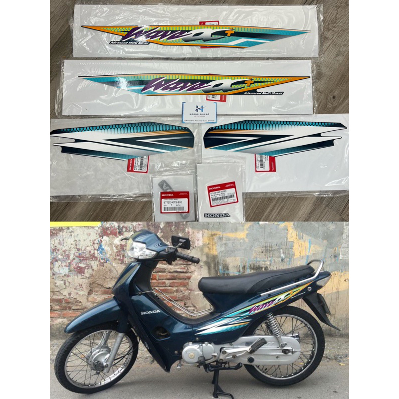 Tem wave alpha @+ Xanh nhớt chính hãng 8 chi tiết | Shopee Việt Nam