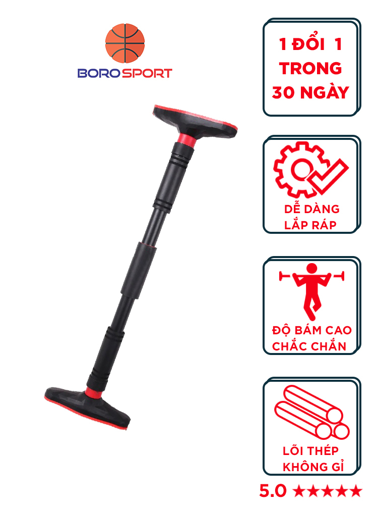 Ảnh Xà Đơn Treo Tường Bảo Hành 12 Tháng Thanh Xà Gắn Tường Tay Câm Bọc Đệm Chống Trượt Khóa An Toàn Cleacco XDTT Boro Sport 3
