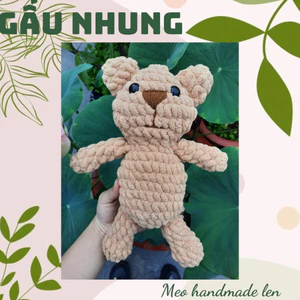 Gấu nhung - Handmade len - Amigurumi - Crochet