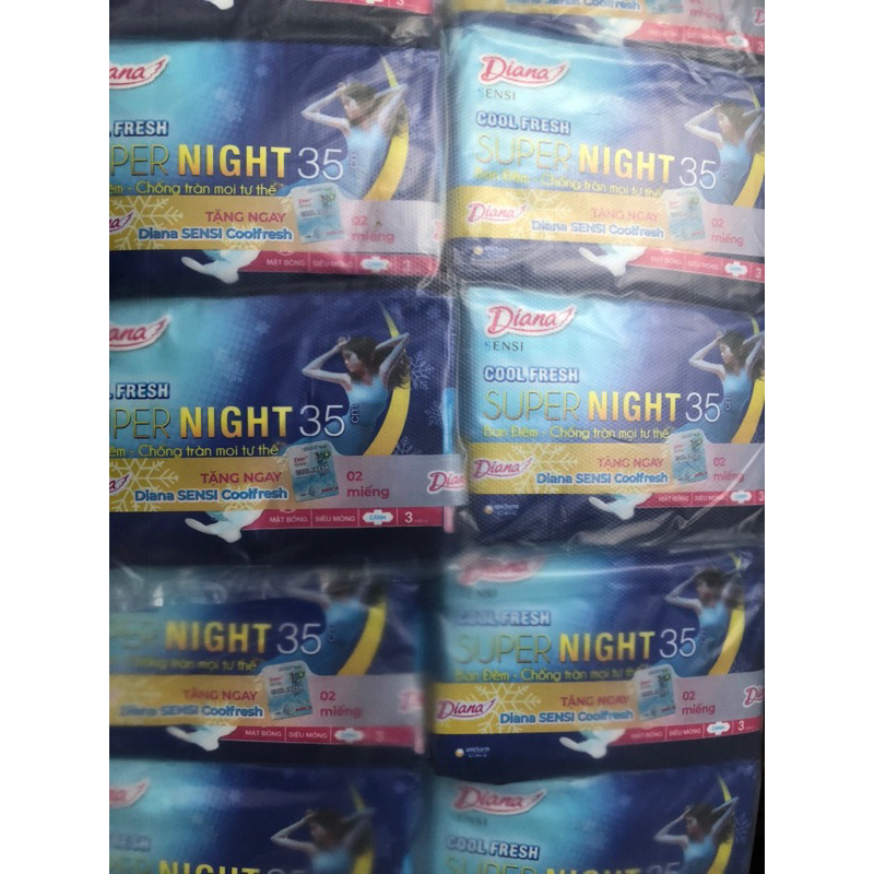 Combo 6 gói Băng vệ sinh Diana Sensi Cool Fresh ban đêm - có cánh