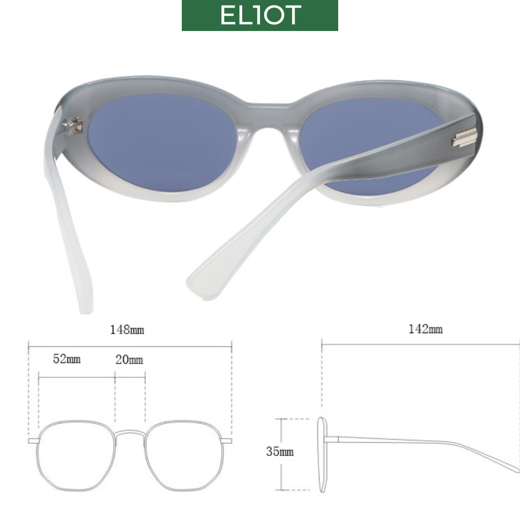 Kính râm bầu dục ELIOT Eyewear tròng kính chống tia UV400 kiểu dáng thời trang phù hợp với cả nam và nữ 20182