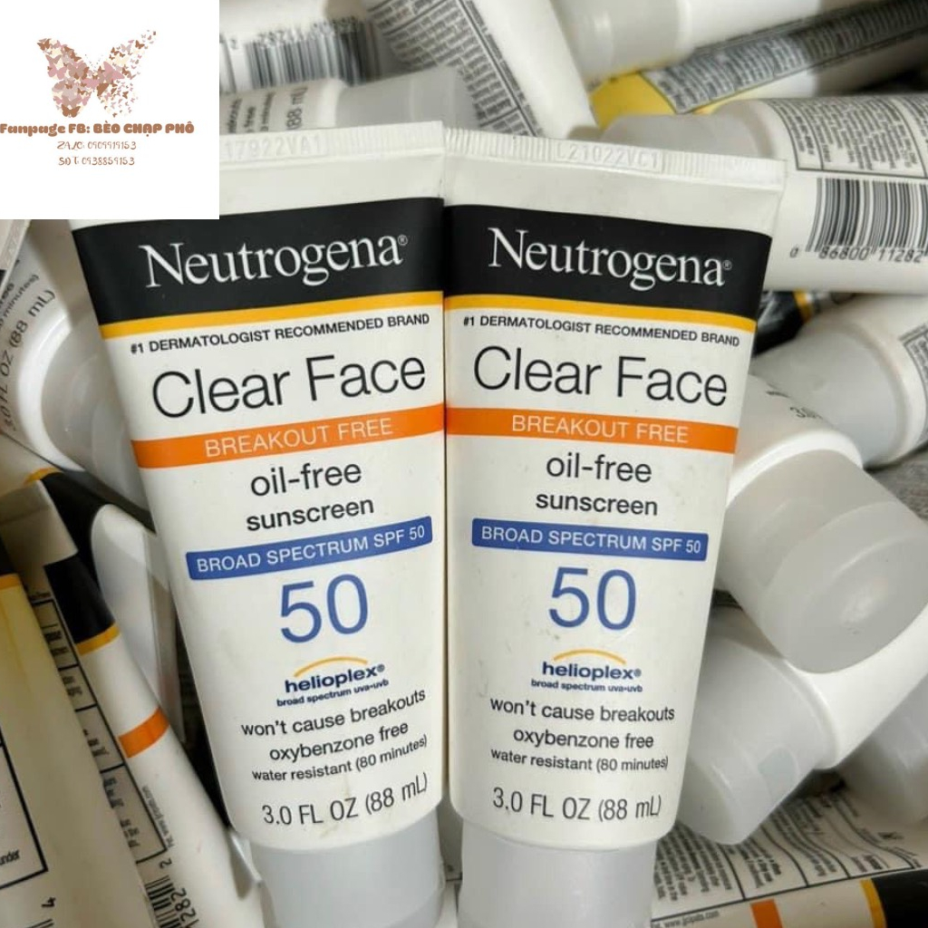 Kem chống nắng dưỡng da Neutrogena Clear Face BreakOut Free Sunscreen