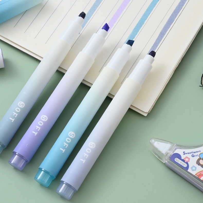 Set bút highlight dạ quang Pkbeoshop hộp 4 bút Gradual đánh dấu nhớ ...