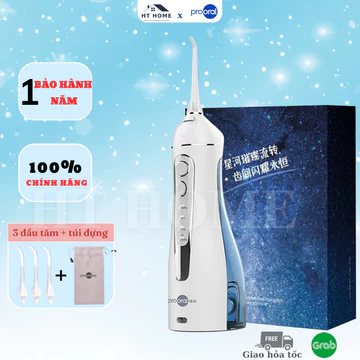 Tăm Nước Prooral 5025 Chính Hãng Bảo Hành 12 Tháng Máy Tăm Nước Cầm Tay 4 Chế Độ Làm Sạch Răng Miệng