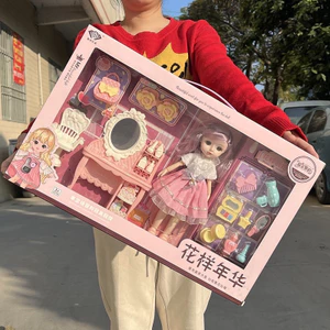 Búp Bê Tóc Mây, Đồ Chơi Búp Bê ELSA, Đồ Chơi Búp Bê Thay Váy Cho Bé Gái -Có Khớp Kèm Phụ Kiện Cho Bé Gái Làm Qùa Tặng
