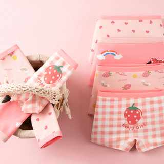 [T15 Combo 4 quần] Quần đùi chip bé gái Maruka Fashion, quần lót trẻ em cotton sọc kẻ dâu tây siêu xinh 6-44kg