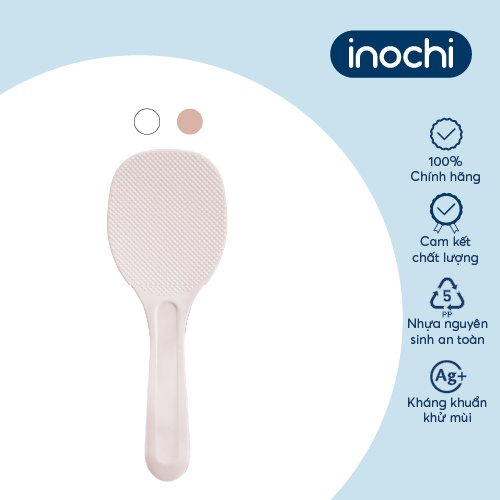 Thìa, muỗng nhựa xới cơm Đế Đứng/Nằm Dẹt Sendai Inochi cao cấp tiêu chuẩn Nhật kháng khuẩn