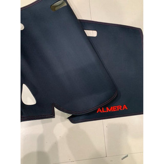 Thảm taplo xe Nissan Almera 2021 - 2023, 2024, 2025 chất liệu da carbon màu đen cao cấp chống nắng nóng hiệu quả