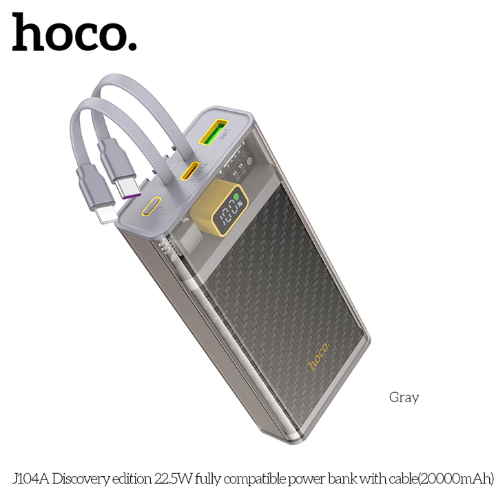 Sạc dự phòng Sạc Nhanh PD22.5W/QC3.0/18W Hoco J104 pin dự phòng 20.000MAH hỗ trợ cho lP7P/8P/X/11/12/13/14 - Androi – 2