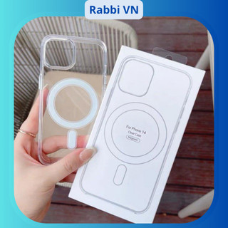 Ốp trong suốt hỗ trợ sạc từ tính cho iphone (đóng hộp)7plus/8plus/xr/xsmax/11/12/13/14/15/pro/plus/promax RABBI