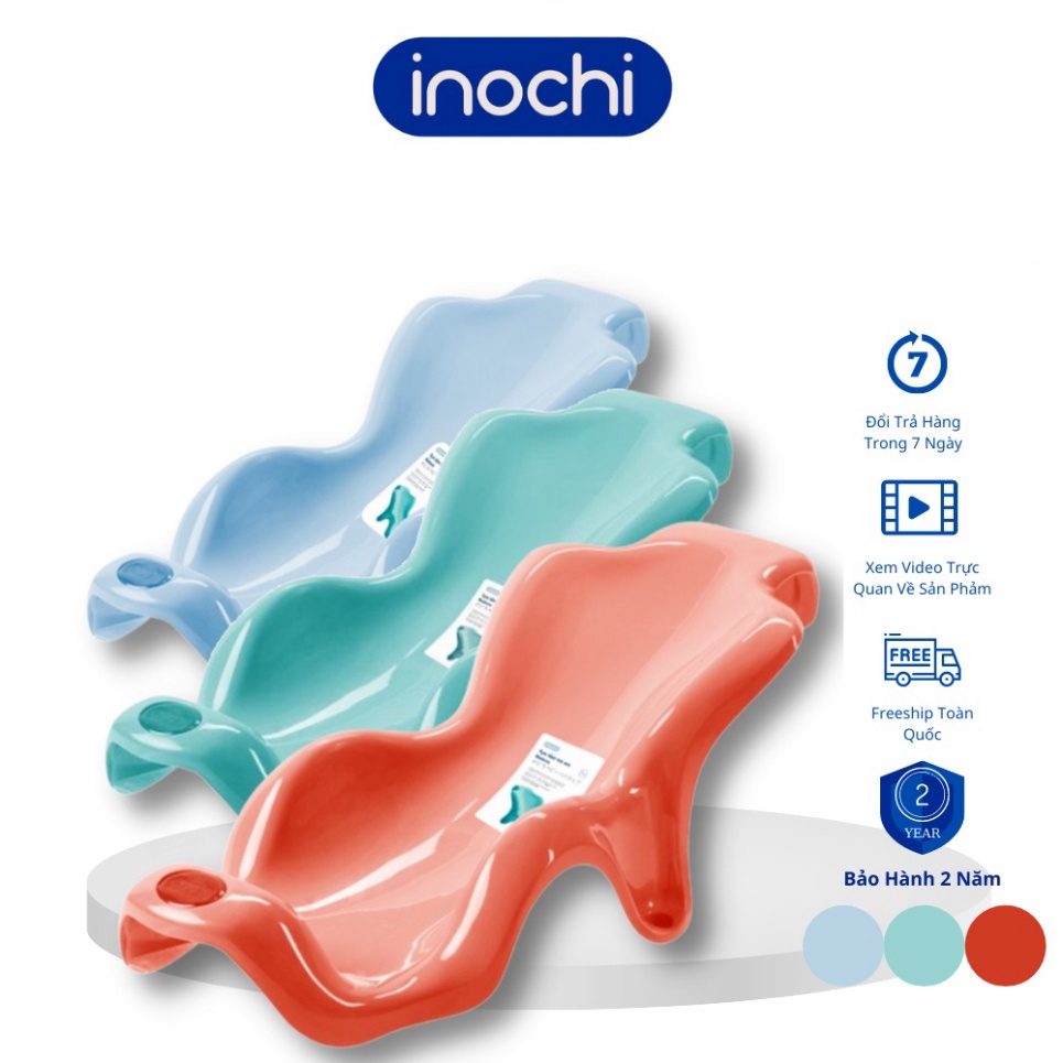 Tựa tắm cho bé Noroto Inochi thiết kế chắc chắn chống trượt cho trẻ sơ sinh