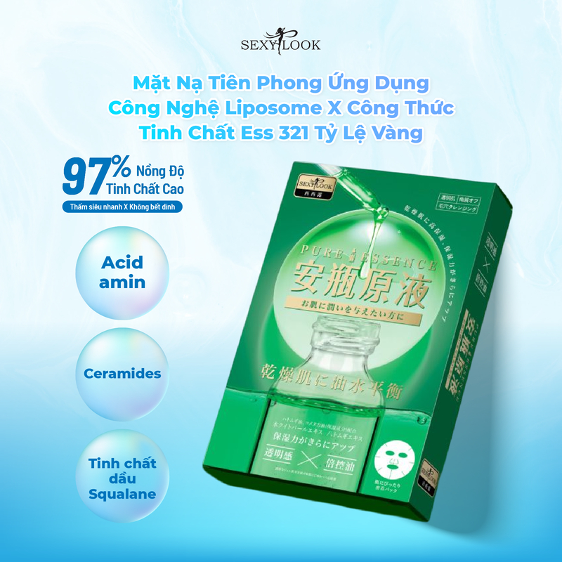 Ảnh Combo 8 Mặt Nạ Tinh Dầu Giảm Dầu Mụn SEXYLOOK (8 miếng x 26ml) 4